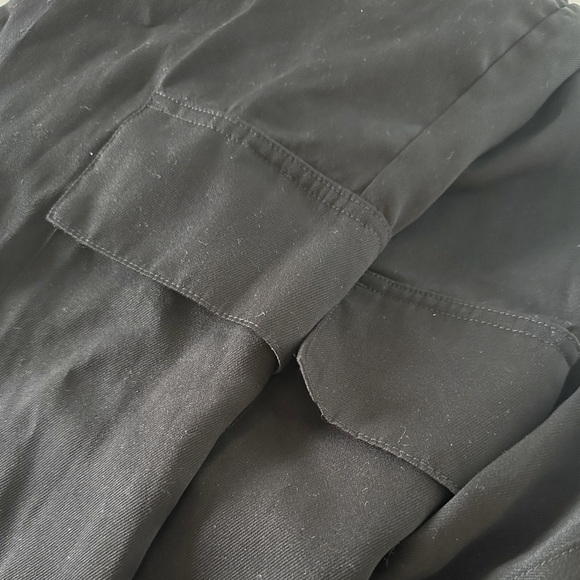H&M Black Twill Utility Cargo Pants - size 10 - Picture 6 of 6